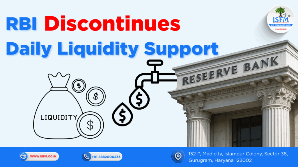 The Reserve Bank of India (RBI) has decided to discontinue its daily liquidity support through Variable Rate Repo (VRR) auctions starting June 11, 2025. This move follows a sustained improvement in banking system liquidity, which has turned into a massive surplus since April.
