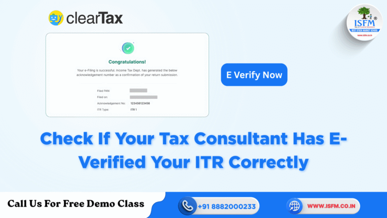 How to Check If Your Tax Consultant Has E-Verified Your ITR Correctly